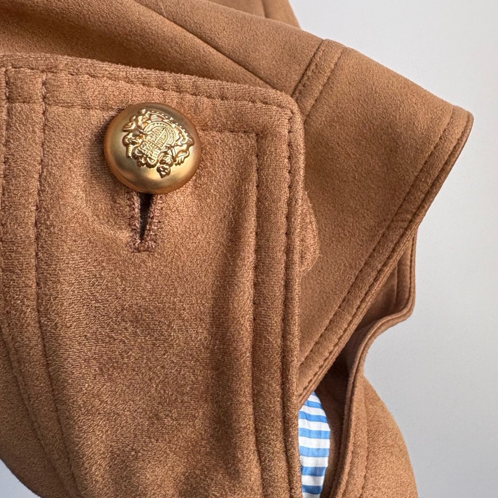 Anthropologie Maeve Tan Suede Trucker Jacket - Picture 13 of 14